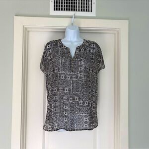 J. Jill Semi Sheer Oversized Boho Top XS